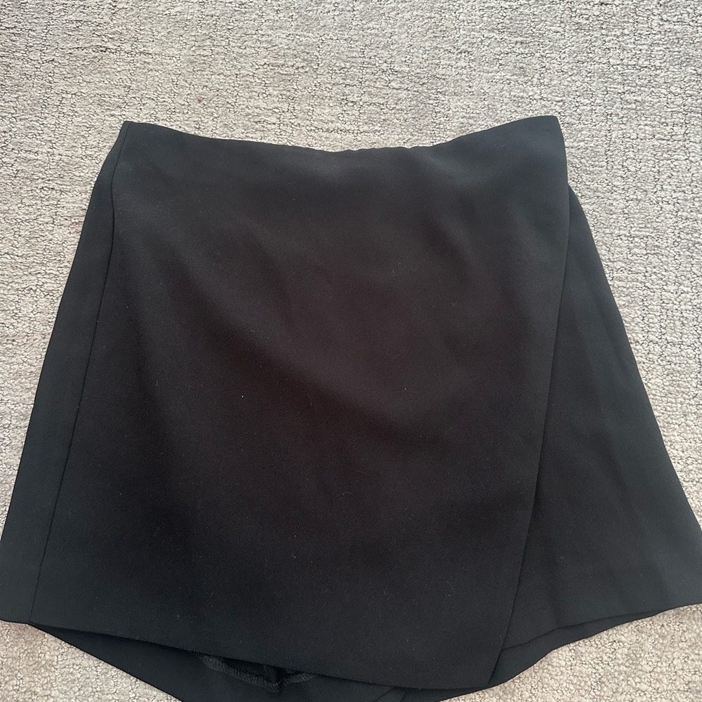 Express Black Mini Skort with Clean Waistband